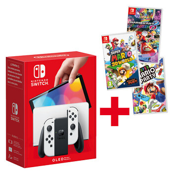 Nintendo Switch OLED Bianco Mario Super Set nintendo