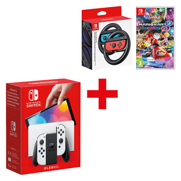 Nintendo Switch OLED bianco Mario Set nintendo