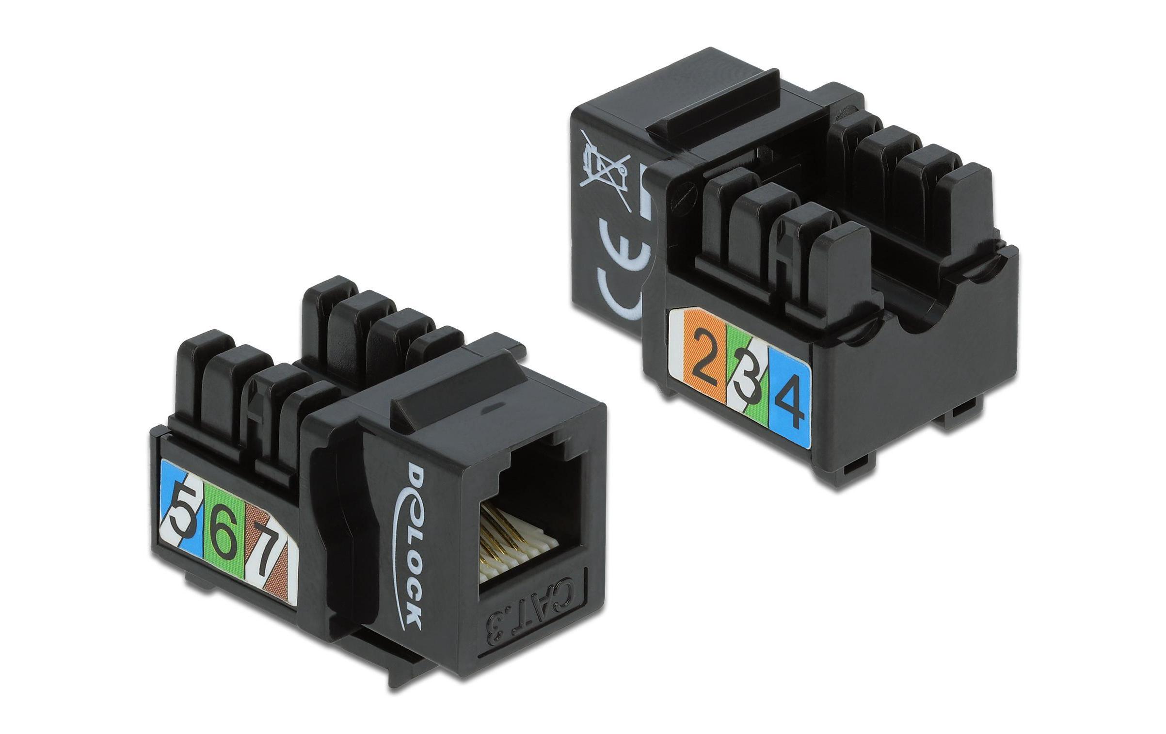 DeLock Modulo Keystone Delock RJ 12 LSA Cat 3 UTP Jack nero delock