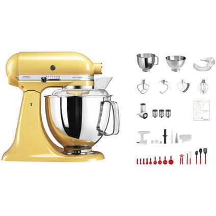 KITCHENAID Artisan KSM200 Swiss Anniversary - Robot da cucina (Giallo pastello)