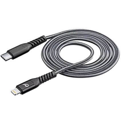 Cellularline Strong Cable USB C to Lightning 1m black cellularline