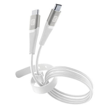 Cellularline Belt Cable USB C to USB C 1 2m bianco cellularline