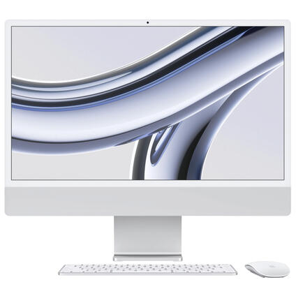 APPLE iMac (2023) M3 - All-in-One PC (24 ", 256 GB SSD, Silver)