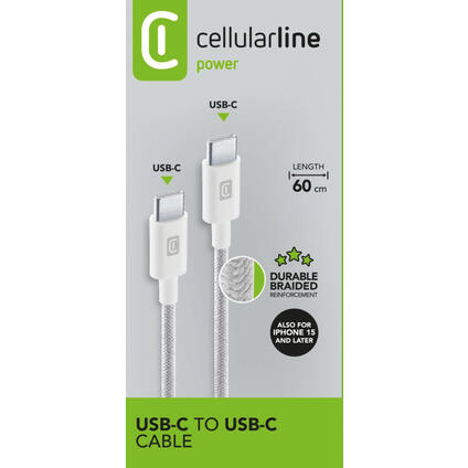 Cellularline Power Cable 60cm USB C to USB C cellularline