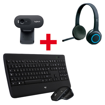 Logitech MX900 Performance Tastatur Maus Combo 1 und C270 HD Webcam