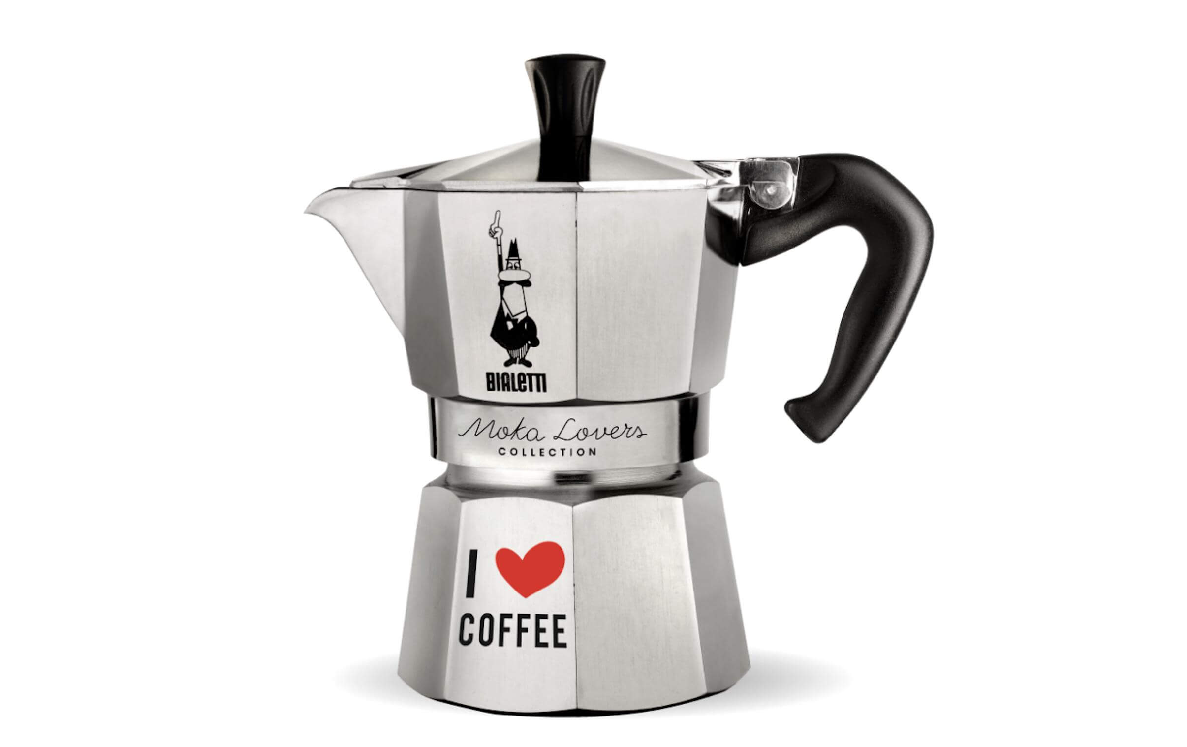 Bialetti Espresso Moka Express I love Coffee 3 tazze argento bialetti