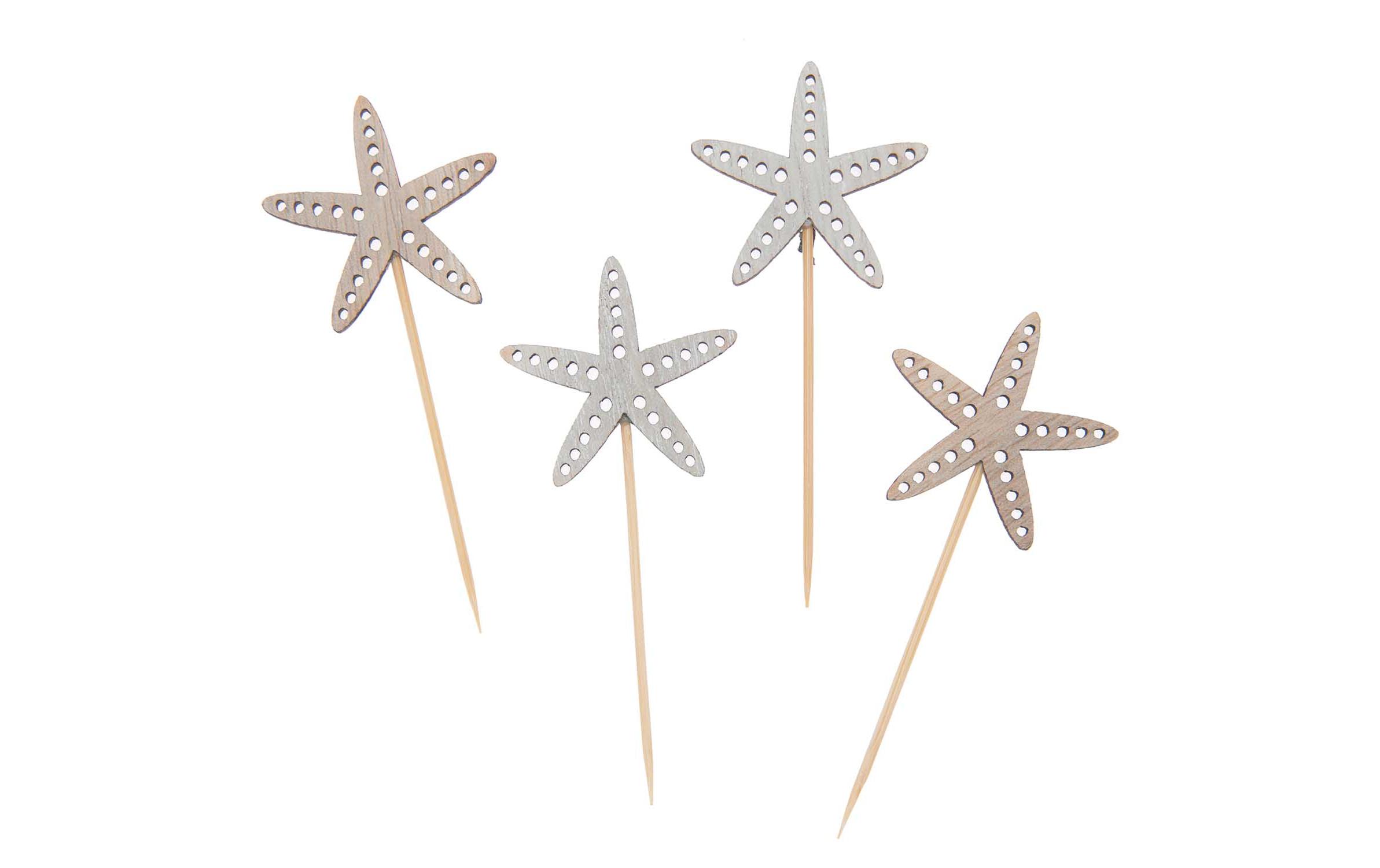Rico Design pezzi monouso per feste Starfish 4 pezzi bianco