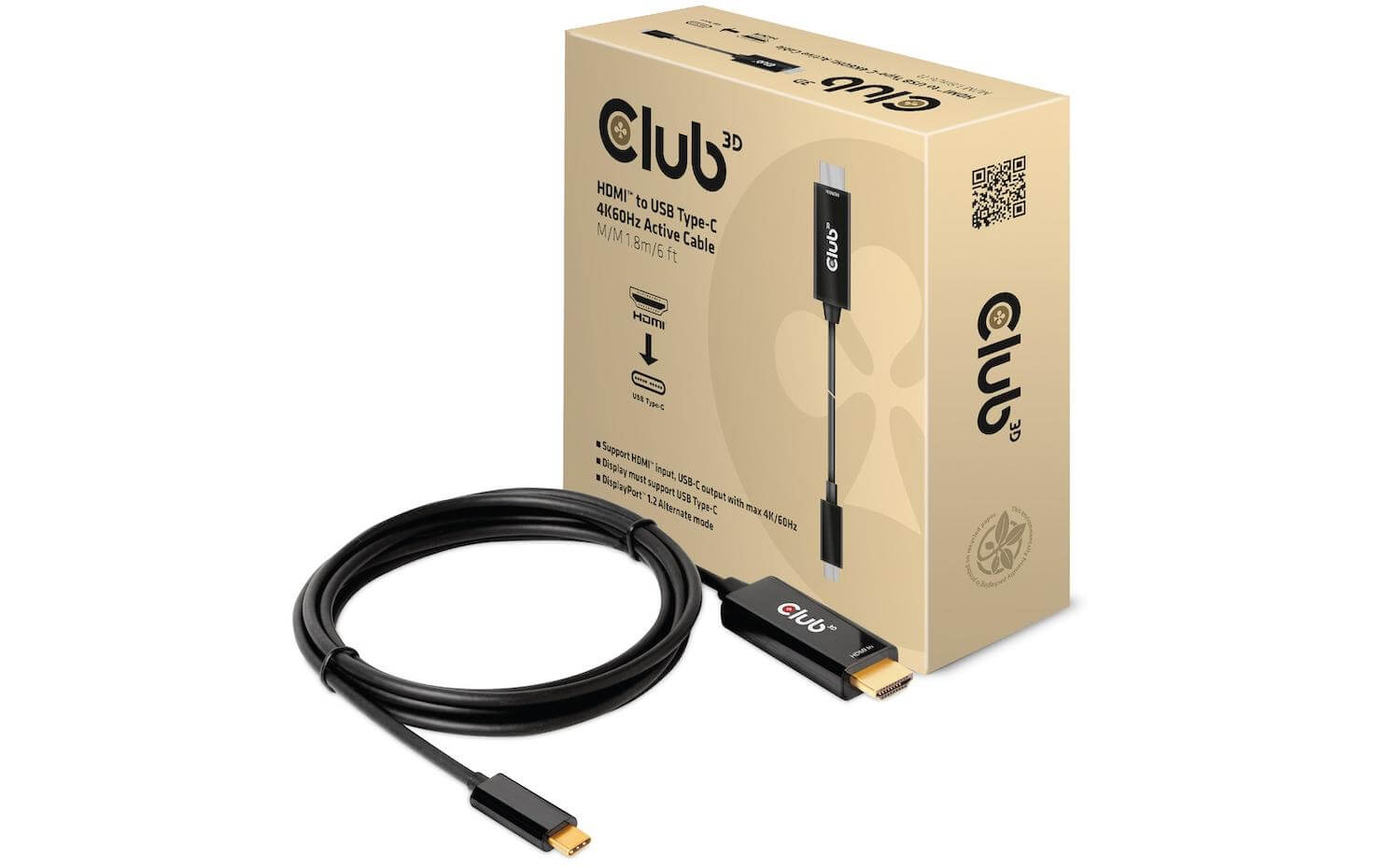 Club 3D Cavo Club 3D CAC 1334 HDMI USB Tipo C 1 8 m club 3d