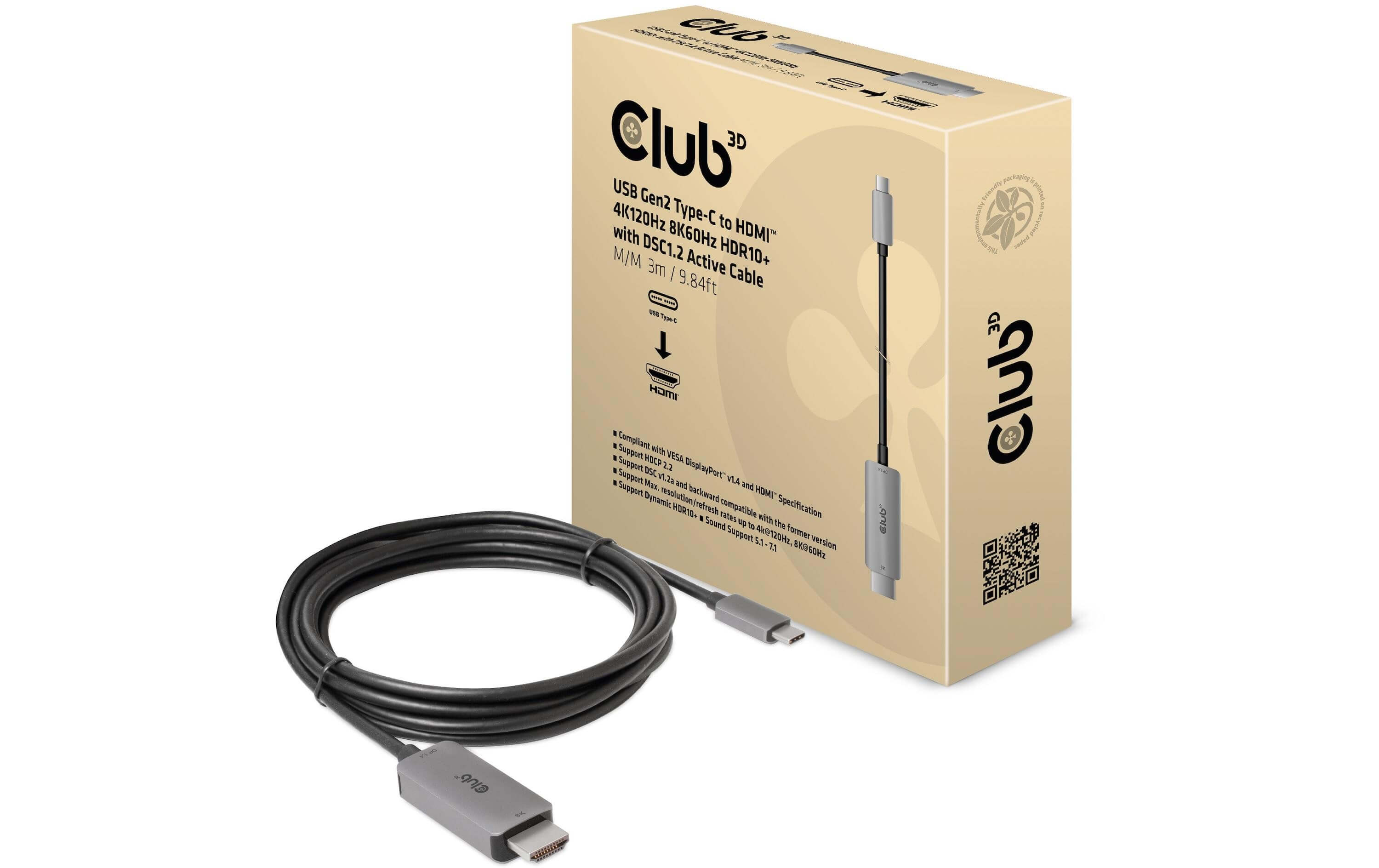 Club 3D Cavo Club 3D CAC 1587 USB Tipo C HDMI club 3d