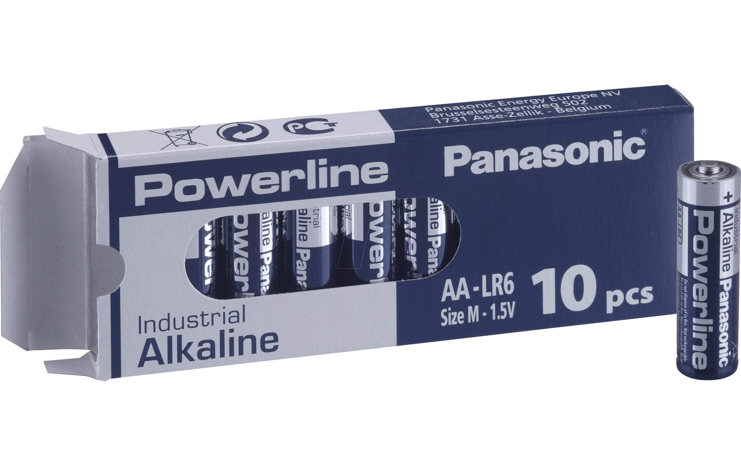 Panasonic Batteria alcalina Powerline industriale AA 10 pezzi