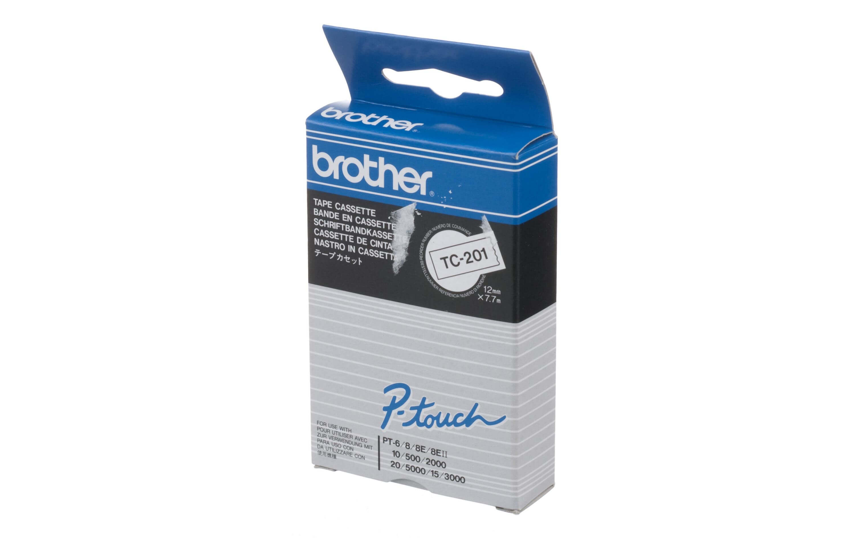 Brother Nastro per etichettatura Brother TC 201 nero su bianco brother