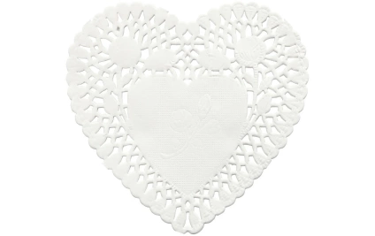 Creativ Company Cake Tops Heart 30 pezzi bianco creativ company