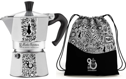 Bialetti Moka Express Anniversary 3 tazze argento bialetti