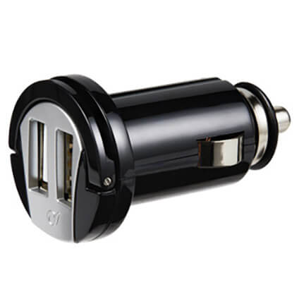 CELLULAR LINE USB Car Charger Dual, 2A - Caricatore da auto (Nero)