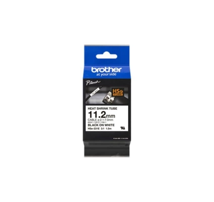 Brother Tubo termorestringente Brother HSE231E nero su bianco brother