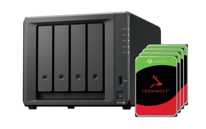 Synology NAS DiskStation DS423 4 vani Seagate Ironwolf 16 TB synology