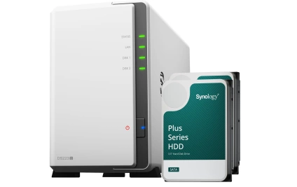 Synology NAS DS223j 2 bay Synology Plus HDD 16 TB synology