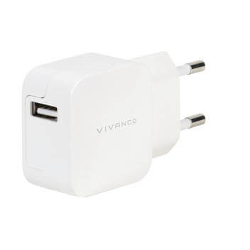 Vivanco Caricabatterie USB 2 4A con Smart IC bianco vivanco