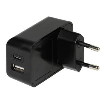 Vivanco Doppio caricabatterie domestico del USB C / Micro 3A vivanco