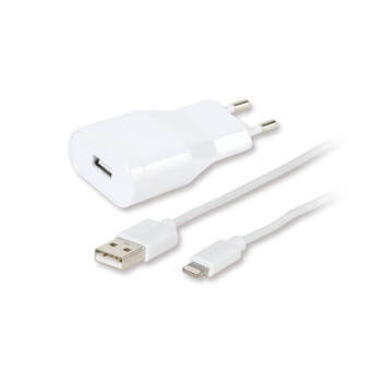 Vivanco Set di caricabatterie USB 2 4A per Apple Iphone e Ipad bianco