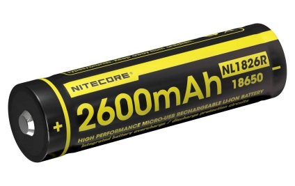 Nitecore Batteria Nitecore NL1826R 18650 2600 mAh nitecore