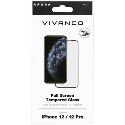 Vivanco Apple iPhone 12 / 12 Pro Full Glass vivanco