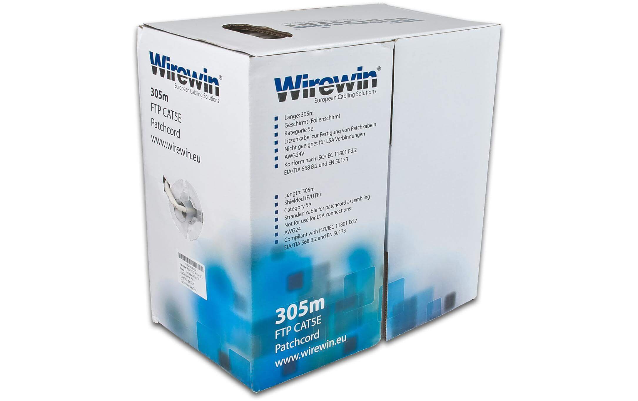 Wirewin Cavo patch Wirewin VKBOX KAT5E PATCH Cat 5e F/UTP 305 m grigio