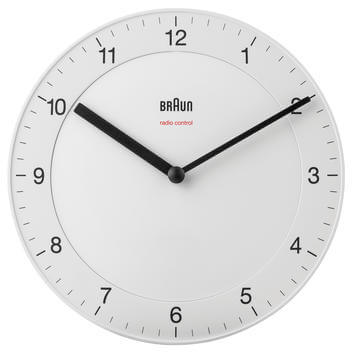 Braun BC06 DCF bianco Orologio da parete radiocomandato braun