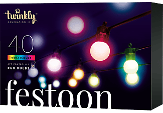 TWINKLY Festoon W/40X RGB G45 LEDS - Catena di luci (Trasparente)