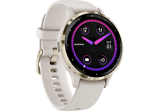 GARMIN Venu 3S - Smartwatch con GPS (110-175 mm, Silicone, Avorio/Oro tenue)