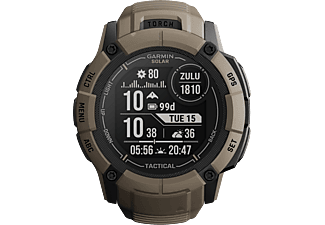 GARMIN Instinct 2X Solar - Tactical Edition - Smartwatch con GPS (145-228 mm, Silicone, Verde oliva)