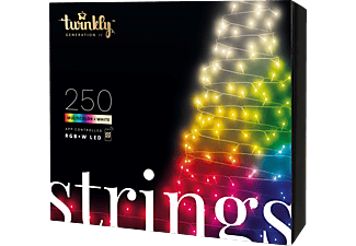 TWINKLY Strings 250 RGB+W LED 5mm - Catena di luci (Nero)