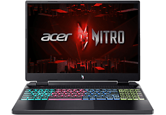 ACER Nitro 16 AN16-51-70BP - Notebook videogiochi, 16 ", Intel® Core™ i7, 1 TB SSD, 16 GB RAM, NVIDIA GeForce RTX™ 4050 (6 GB, GDDR6), Nero