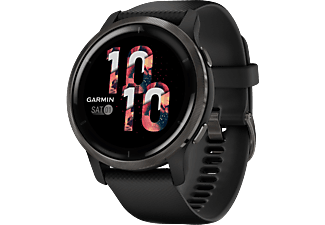 GARMIN Venu 2 - Smartwatch GPS (Larghezza: 22 mm, Silicone, Nero/Grigio ardesia)