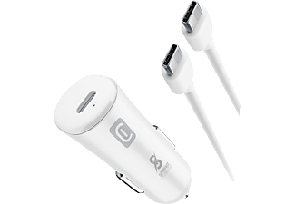 CELLULAR LINE Super Fast Car Power Kit - Caricabatteria per auto USB-C (Bianco)