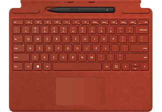 MICROSOFT Surface Pro Signature Keyboard with Slim Pen 2 - Tastiera con penna (Rosso papavero)