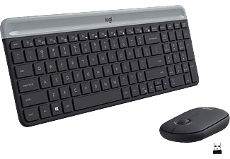 LOGITECH MK470 Slim Combo - Mouse, Tastiera (Nero)