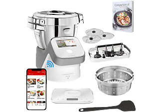 MOULINEX i-Companion Touch XL HF938E - Robot da cucina con funzione cottura (Bianco/Argento)