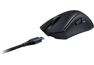 RAZER DeathAdder V3 Pro - Mouse per gaming, Senza cavi, Ottica con LED, 30000 dpi, Nero