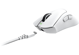 RAZER DeathAdder V3 Pro - Mouse per gaming, Senza cavi, Ottica con LED, 30000 dpi, Bianco