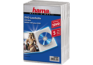 HAMA Custodia per DVD, trasparente (pacchetto di 5 ) - (Trasparente)