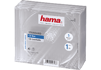 HAMA Copertina CD, trasparente (pacchetto di 5) - Custodie vuote per CD (Trasparente)