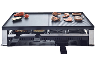 SOLIS 5 in 1 Table Grill per 8 - Grill da tavolo/Raclette (Nero/Argento)