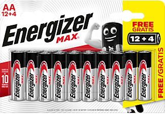 ENERGIZER Max, AA 12+4 gratuita - Batterie (Argento)
