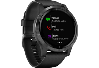 GARMIN vívoactive 4 - Smartwatch GPS (Larghezza: 22 mm, Silicone, Nero/Grigio ardesia)