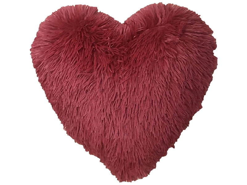 Cuscino SHEEP COEUR 45x45cm rosso pelliccia sintetica