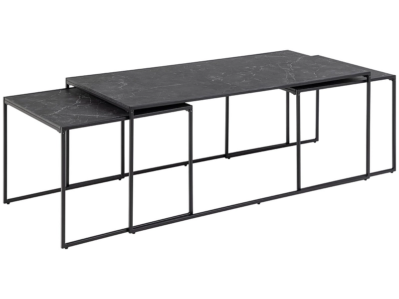 Set di tavolini INFINITY 120x60x48cm nero