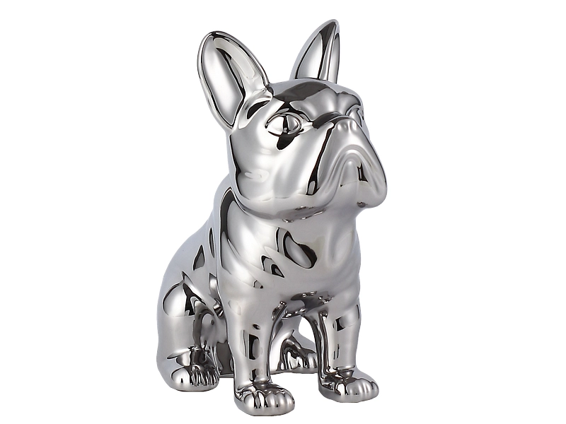 Statuina Bulldog ROSS Argentato