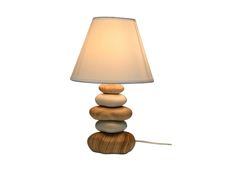 Lampada da tavolo GALET 35cm 60W legno