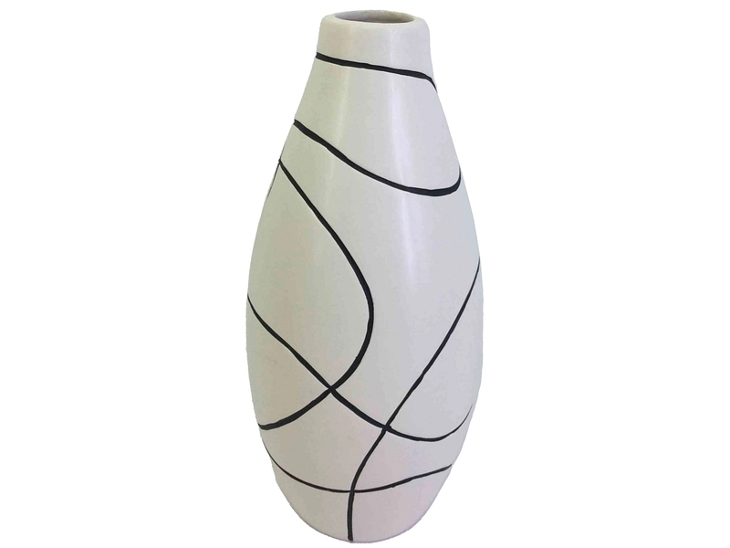 Vaso ISIDORA 13.6x13.6x30cm bianco